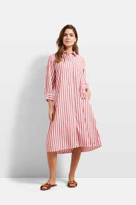 Bugatti Damen Hemdblusenkleid mit Seitennahttaschen