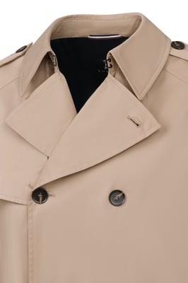 Bugatti Herren Trenchcoat mit Bindegurt & Hemdkragen