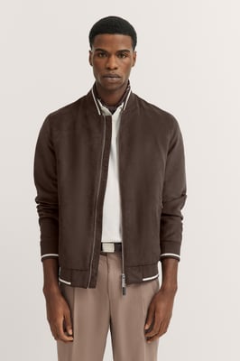 Bugatti Herren Blouson aus wasserabweisendem Velourleder