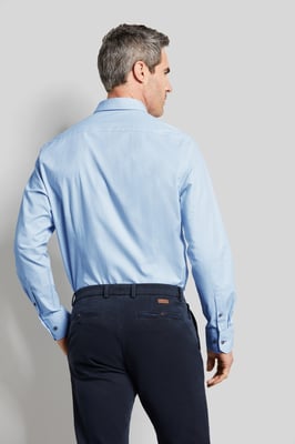Bugatti Herren Langarmhemd aus 100 % Baumwolle