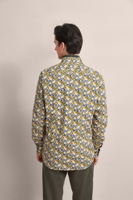 Bugatti Herren Freizeithemd mit Button-Down-Kragen