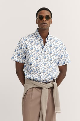 Bugatti Herren Hemd mit Button-Down-Kragen