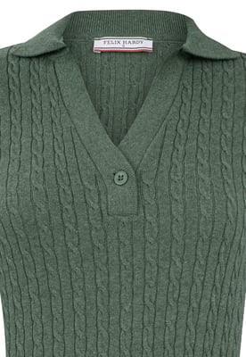 Kleid Langärmeliges Kabelstrickkleid