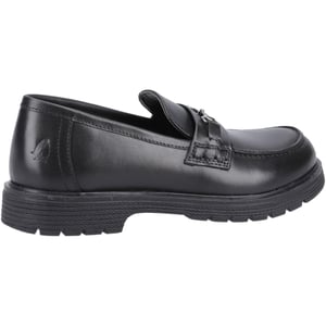Hush Puppies Lydia Senior Mädchenschwarze Slipper Aus Leder