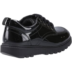 Hush Puppies Keeley Mädchenschuhe Aus Schwarzem Leder Mit Schnürung