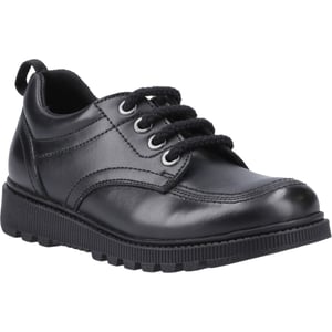 Hush Puppies Keeley Mädchenschuhe Aus Schwarzem Leder Mit Schnürung