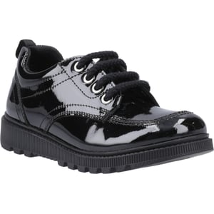 Hush Puppies Keeley Mädchenschuhe Aus Schwarzem Leder Mit Schnürung