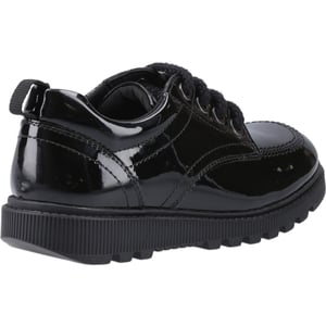 Hush Puppies Keeley Mädchenschuhe Aus Schwarzem Leder Mit Schnürung