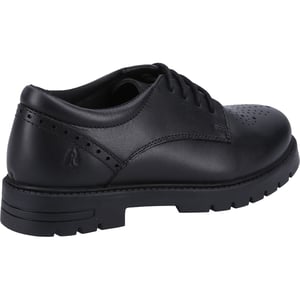 Hush Puppies Jayne Lace Up SNR Mädchenschuhe Aus Schwarzem Leder Mit Schnürung
