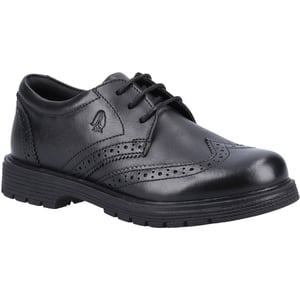 Hush Puppies SALLY SENIOR 2 Mädchen Brogues Aus Schwarzem Leder