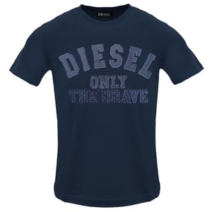 Diesel - Einfarbiges T-shirt „total Eclipse" Mit Geprägtem Logo