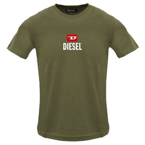 Diesel - Just Small - T-shirt „deep Depths" In Grün Mit Neuem D-logo