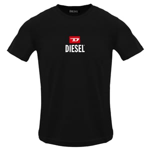Diesel - Just Small - T-shirt Mit Neuem D-logo In Schwarz