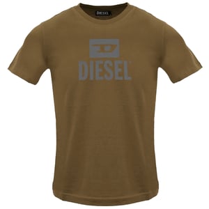 Diesel - T-shirt Mit Einfarbigem Logo Und Kaffeelikör