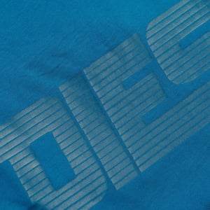 Diesel - Einfarbiges T-shirt Mit Diesel-logo In Saphirblau