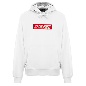Diesel - T-shirt Mit Pfeil-logo In Hellweiß
