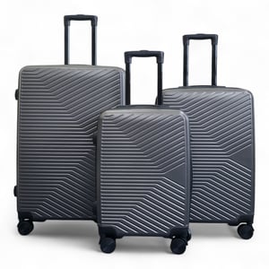 Hartschalenkoffer Anthrazitgrau Robustes 8-Rad-Handgepäckkoffer-Taschenset