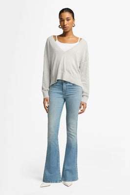 Damen Jeans Bootcut Bootcut Fit