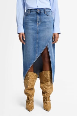 Damen Jeans Libby Skirt Midiskirt