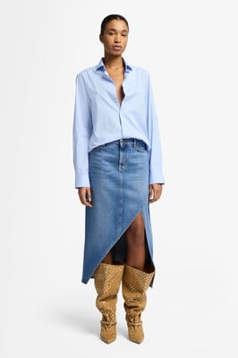 Damen Jeans Libby Skirt Midiskirt
