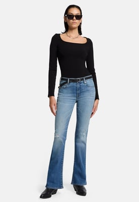 Damen Jeans Bootcut Bootcut Fit