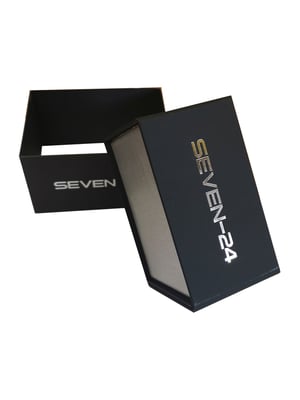 Seven-24 Armband Edelstahl mit braunem Leder
