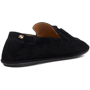 Dune Grounding Wildleder Damen Schwarz Slipper