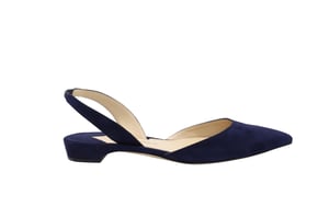 Paul Andrew Rhea 15 Slingback-Sandalen aus marineblauem Wildleder