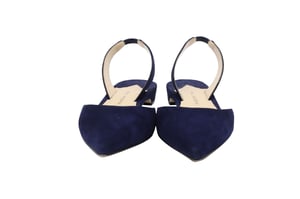 Paul Andrew Rhea 15 Slingback-Sandalen aus marineblauem Wildleder
