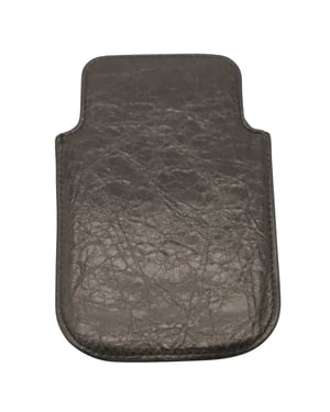 Balenciaga Handyhülle aus schwarzem Leder