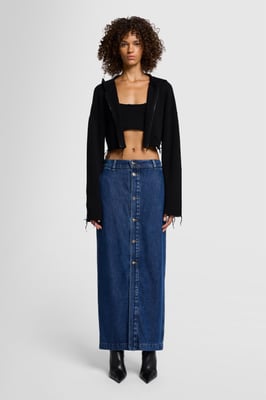 Damen Jeans Amie Skirt Maxiskirt