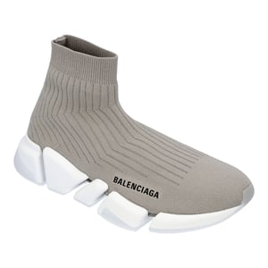Balenciaga Speed 2.0 Sneaker für Damen in Grau mit weißer Sohle