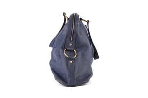 Yves Saint Laurent Navy-Blaue Leder Oversized Muse Tasche