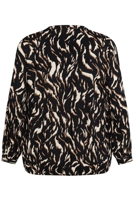 Langarm-Bluse KCdiana Langarm-Bluse Regular fit black brown
