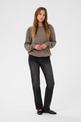 Langarm-Bluse KAstina Langarm-Bluse Regular fit brown