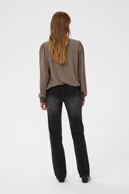 Langarm-Bluse KAstina Langarm-Bluse Regular fit brown