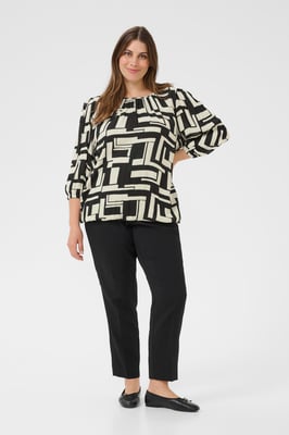 Langarm-Bluse KCmarina Langarm-Bluse Regular fit black white