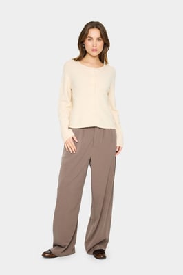 Strickjacke LarnaSZ Strickjacke Gerade Passform offwhite