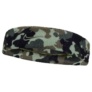 Nike - "Classic" Stirnband, Tarnmuster, Dri-FIT (Ölgrün/Schwarz)