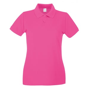 Fruit of the Loom - Poloshirt für Damen kurzärmlig (Dunkles Pink)