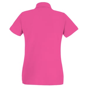 Fruit of the Loom - Poloshirt für Damen kurzärmlig (Dunkles Pink)