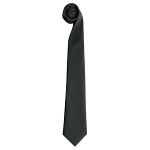 Premier Herren Krawatte, unifarben (Schwarz)