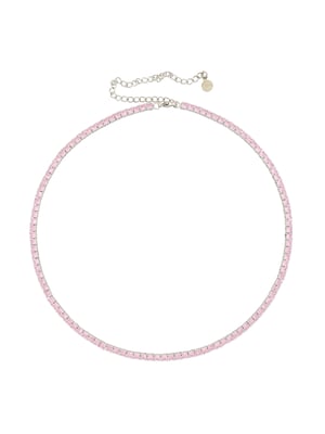 Fashionbox Collier rhodiniert mit Zirkonia pink