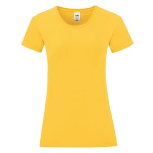 Fruit of the Loom - "Iconic" T-Shirt für Damen (Sonnenblume)