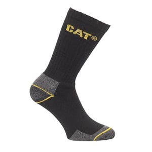 Caterpillar Crew Herren Arbeitssocken / Socken, 3 Paar (Schwarz)