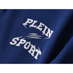 Marineblaues Poloshirt Mit Kleinem Logo Von Plein Sport