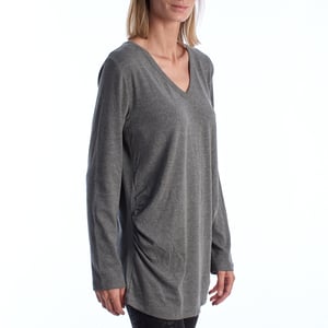 Modernes Umstands-T-Shirt mit V-Ausschnitt Langarm 719653 Damen
