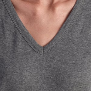 Modernes Umstands-T-Shirt mit V-Ausschnitt Langarm 719653 Damen