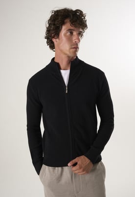 Strickjacke Strickjacke Mit Durchgehendem Reißverschluss