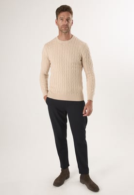 Pullover Pullover Mit Rundhalsausschnitt Aus Kabelstrick